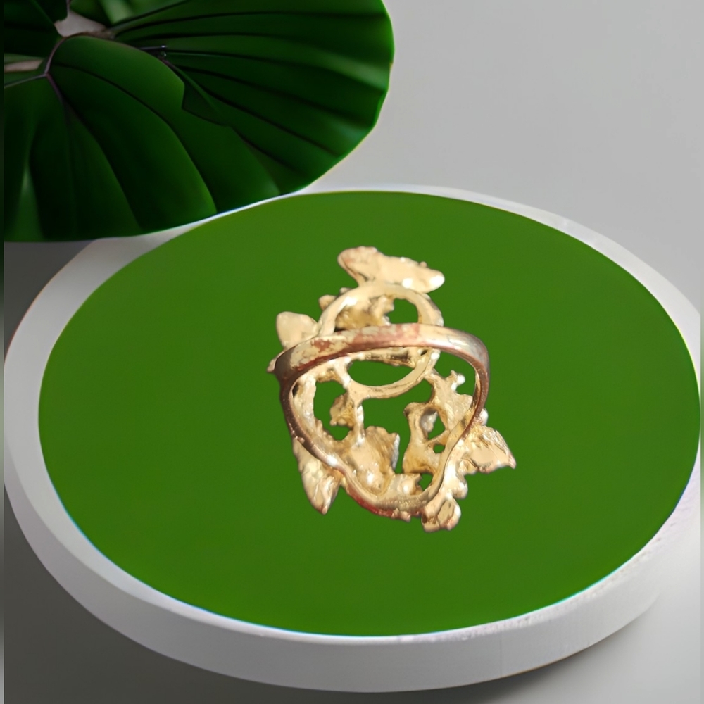 Butterfly Gold Plated Statement Ring - image 5